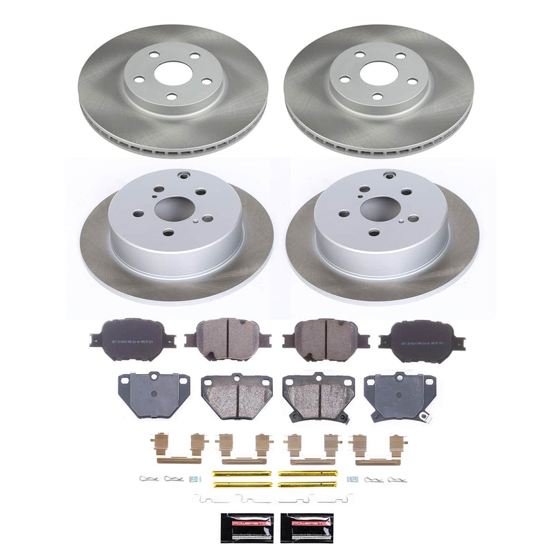 Power Stop SC2314 - Front And Rear Z17 Evolution Pad And Semi-Coated Rotor Kit vehicle fitment brake part