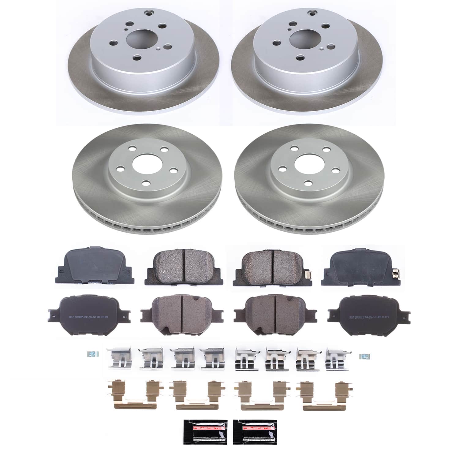 Power Stop SC2315 - Front And Rear Z17 Evolution Pad And Semi-Coated Rotor Kit vehicle fitment brake part