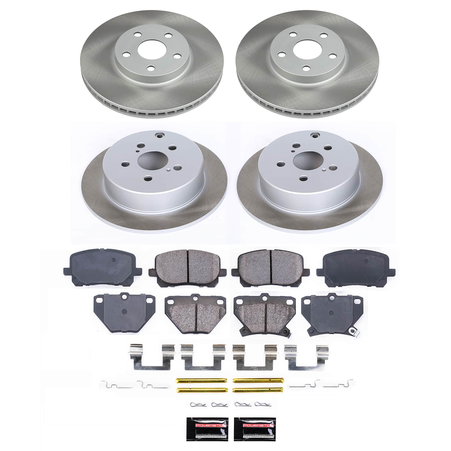 Power Stop SC2317 - Front And Rear Z17 Evolution Pad And Semi-Coated Rotor Kit vehicle fitment brake part