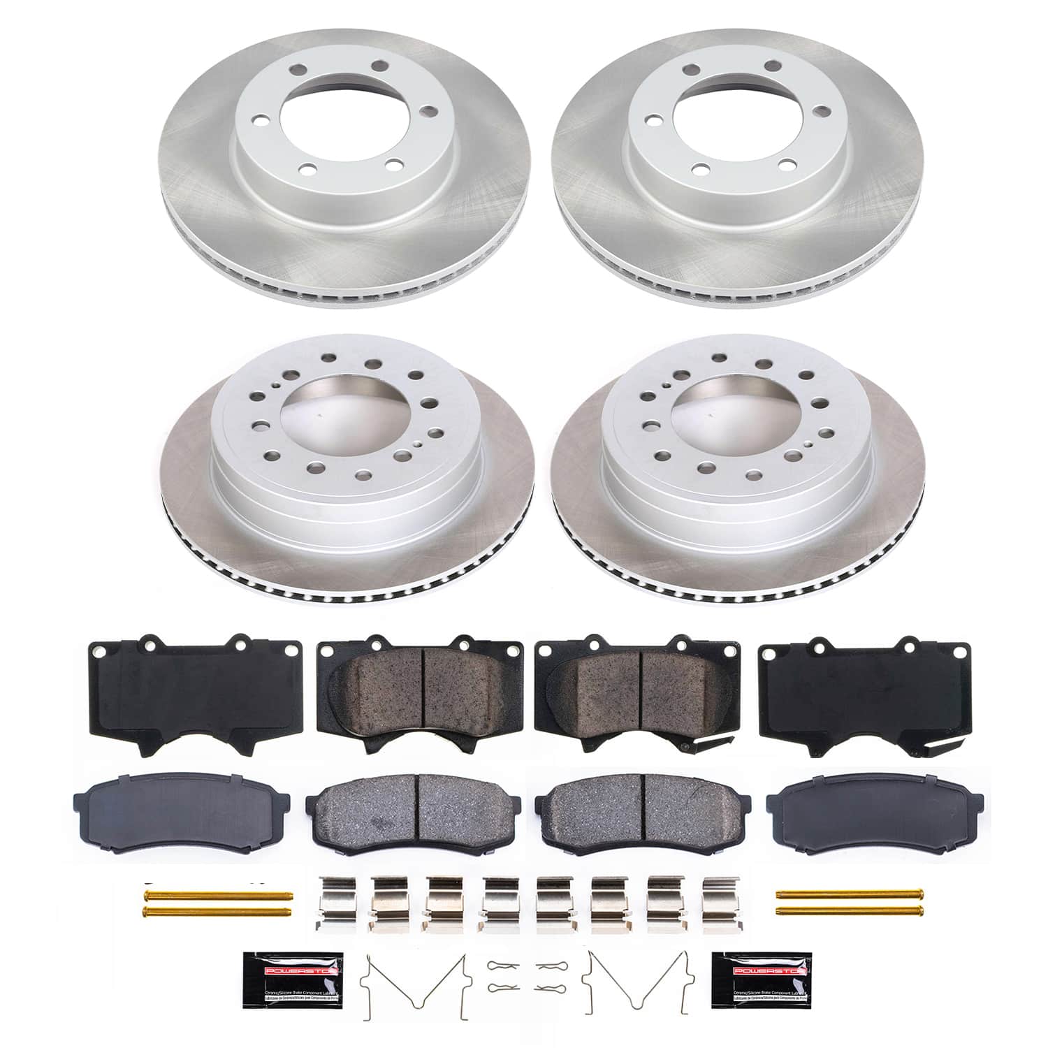 Power Stop SC2325 - Front And Rear Z17 Evolution Pad And Semi-Coated Rotor Kit vehicle fitment brake part