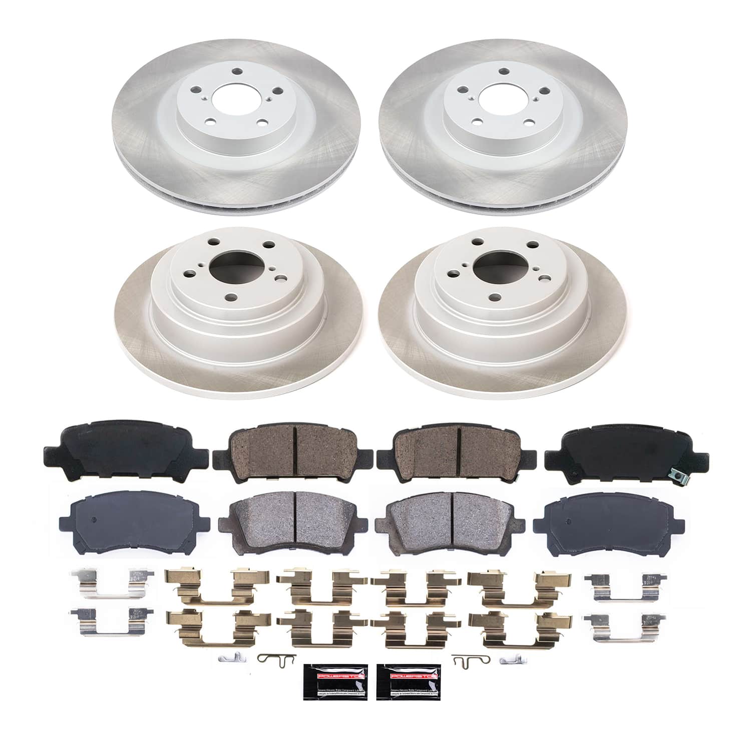 Power Stop SC2371 - Front And Rear Z17 Evolution Pad And Semi-Coated Rotor Kit vehicle fitment brake part
