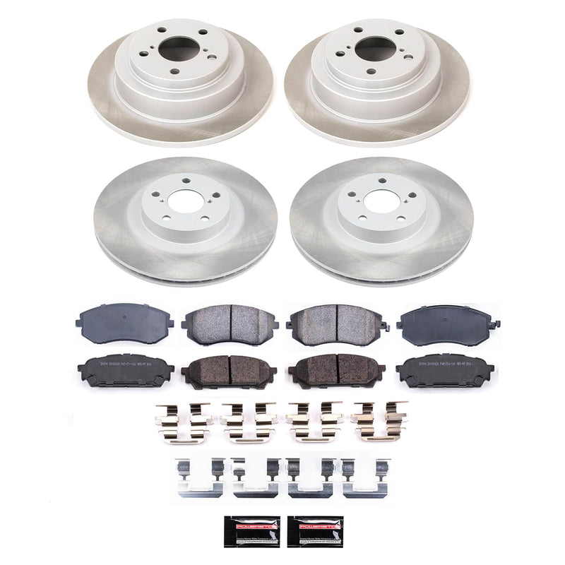 Power Stop SC2376 - Front And Rear Z17 Evolution Pad And Semi-Coated Rotor Kit vehicle fitment brake part