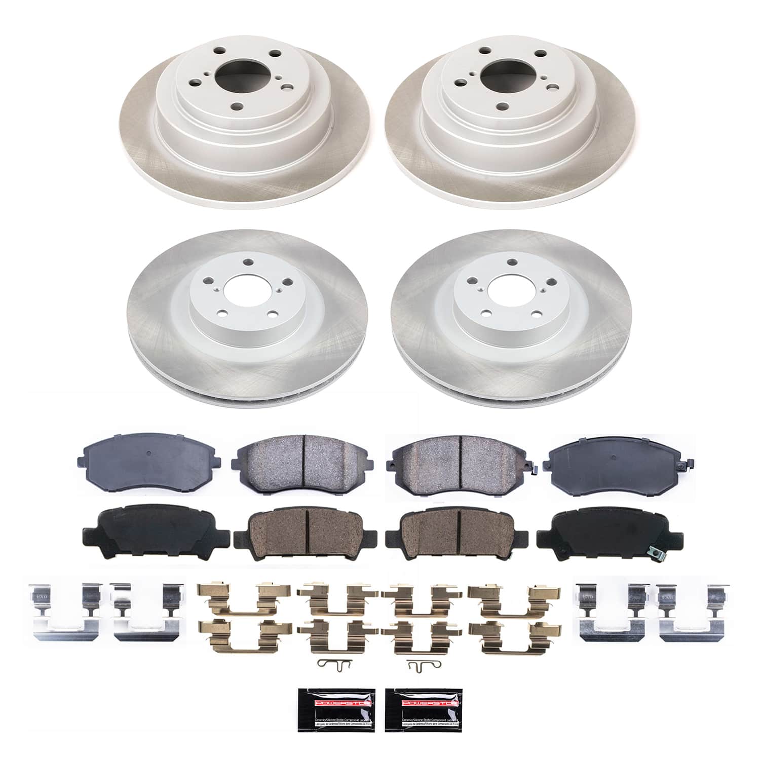 Power Stop SC2377 - Front And Rear Z17 Evolution Pad And Semi-Coated Rotor Kit vehicle fitment brake part