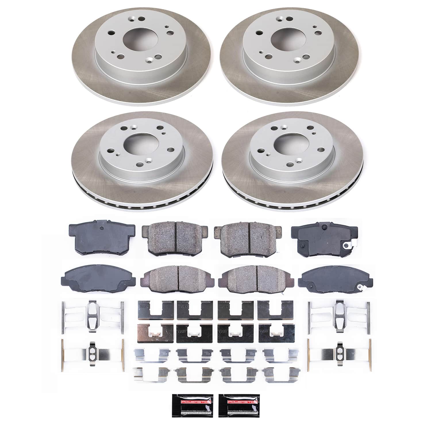 Power Stop SC2385 - Front And Rear Z17 Evolution Pad And Semi-Coated Rotor Kit vehicle fitment brake part