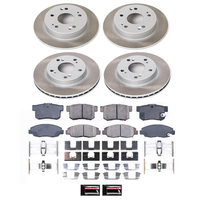 Power Stop SC2385 - Front And Rear Z17 Evolution Pad And Semi-Coated Rotor Kit vehicle fitment brake part