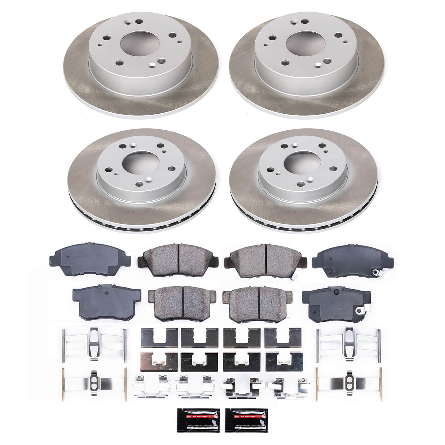 Power Stop SC2387 - Front And Rear Z17 Evolution Pad And Semi-Coated Rotor Kit vehicle fitment brake part
