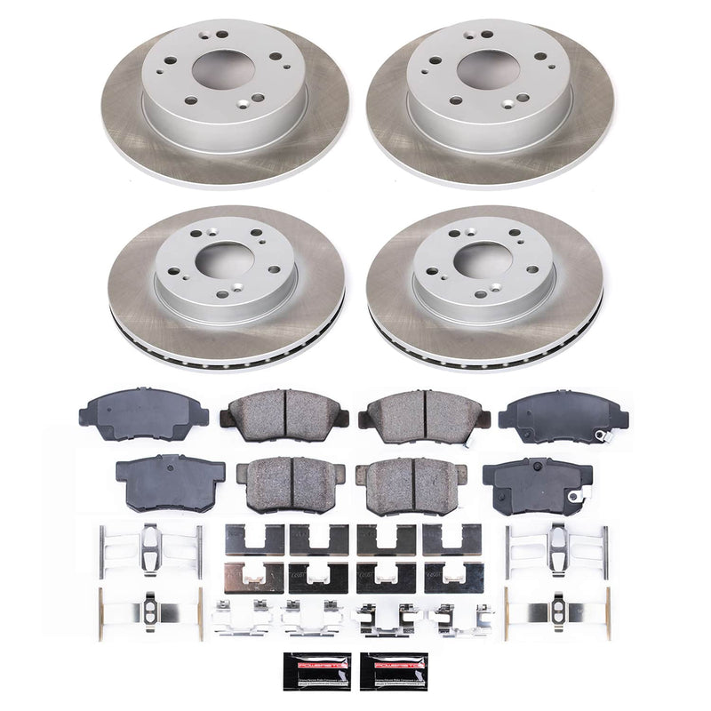 Power Stop SC2387 - Front And Rear Z17 Evolution Pad And Semi-Coated Rotor Kit vehicle fitment brake part