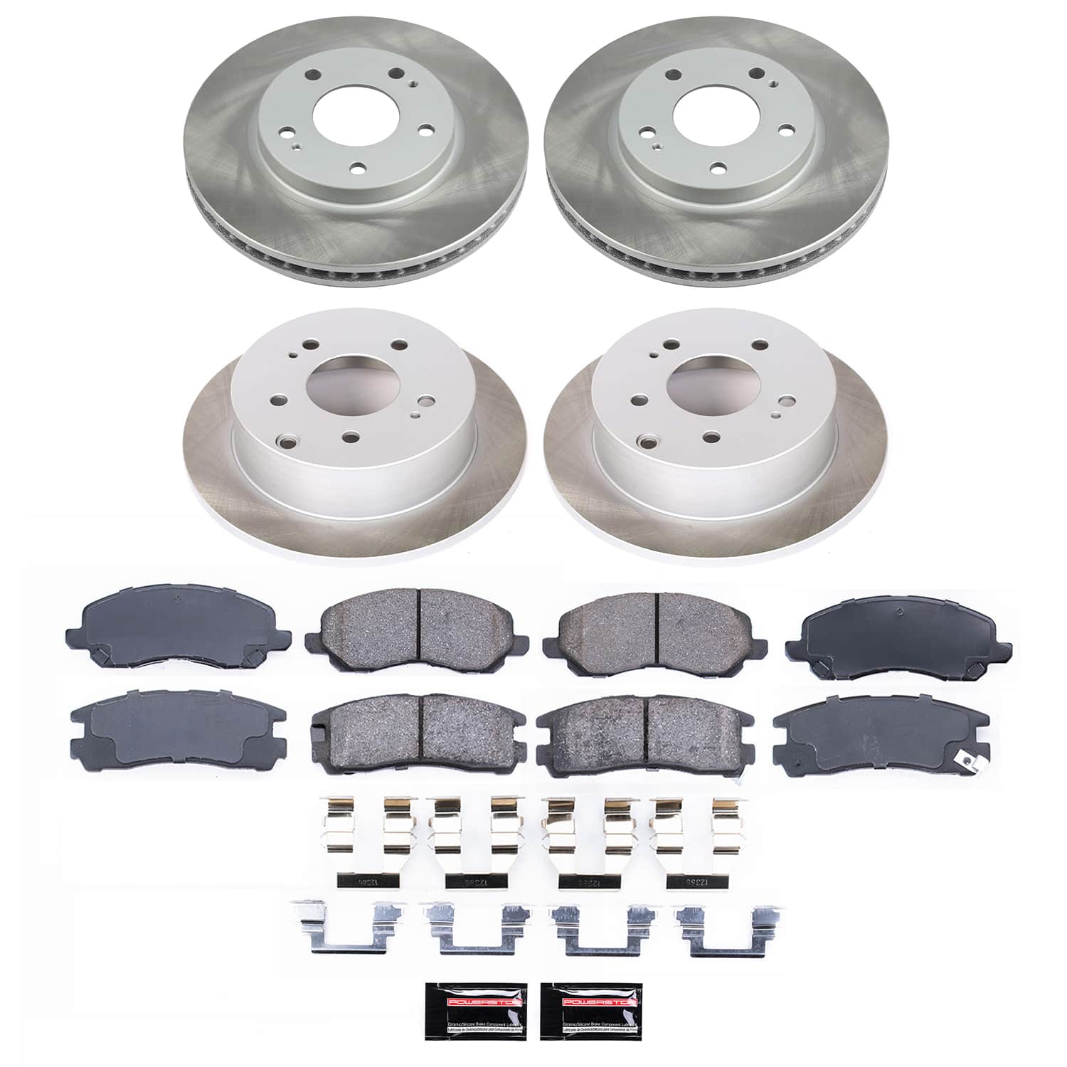Power Stop SC2395 - Front And Rear Z17 Evolution Pad And Semi-Coated Rotor Kit vehicle fitment brake part