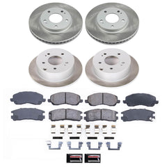 Power Stop SC2395 - Front And Rear Z17 Evolution Pad And Semi-Coated Rotor Kit vehicle fitment brake part