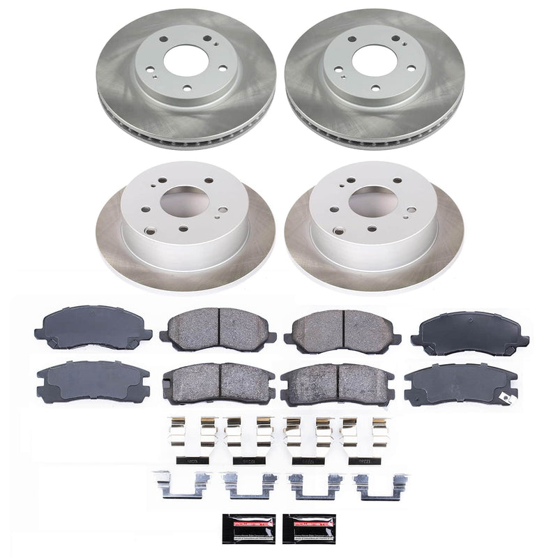 Power Stop SC2395 - Front And Rear Z17 Evolution Pad And Semi-Coated Rotor Kit vehicle fitment brake part
