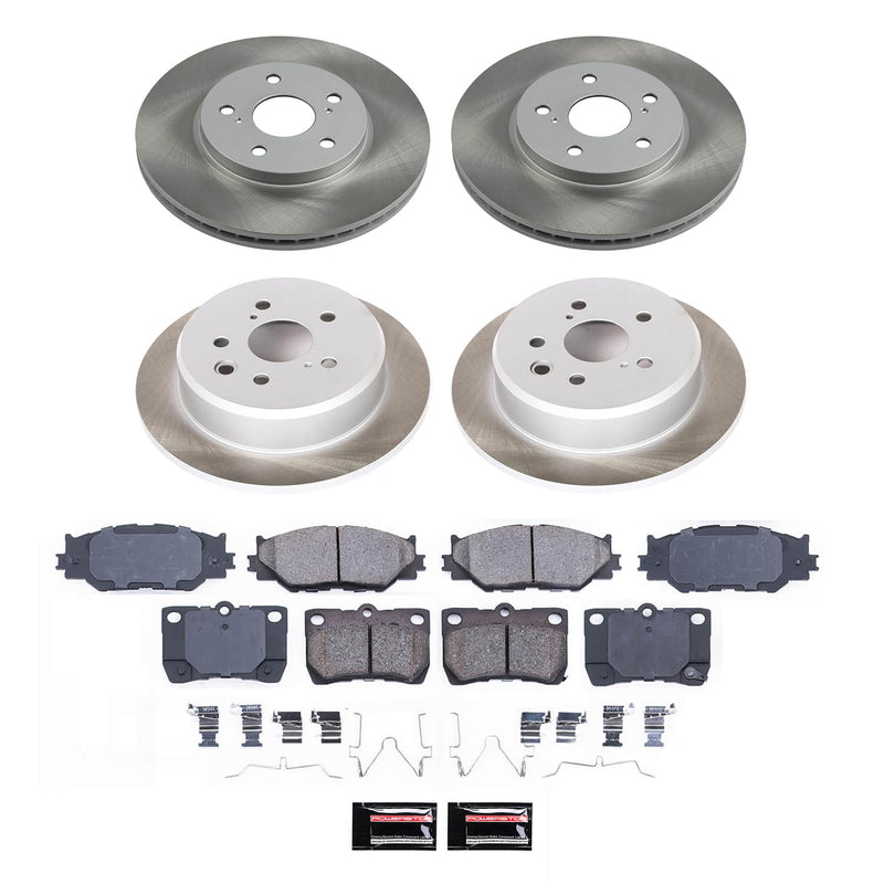 Power Stop SC2407 - Front And Rear Z17 Evolution Pad And Semi-Coated Rotor Kit vehicle fitment brake part
