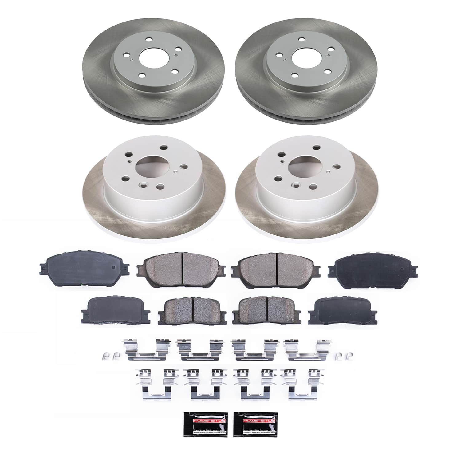 Power Stop SC2413 - Front And Rear Z17 Evolution Pad And Semi-Coated Rotor Kit vehicle fitment brake part