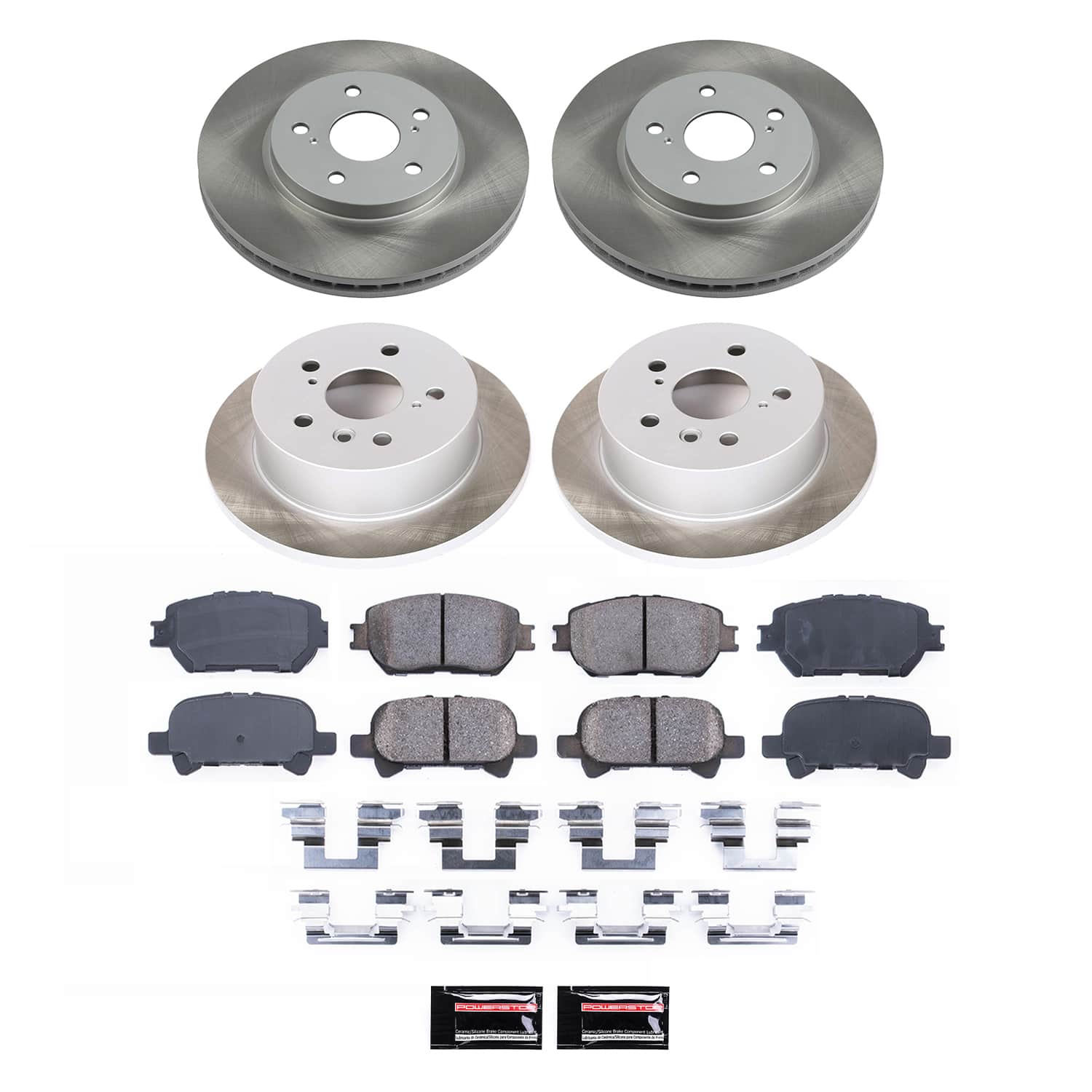 Power Stop SC2415 - Front And Rear Z17 Evolution Pad And Semi-Coated Rotor Kit vehicle fitment brake part