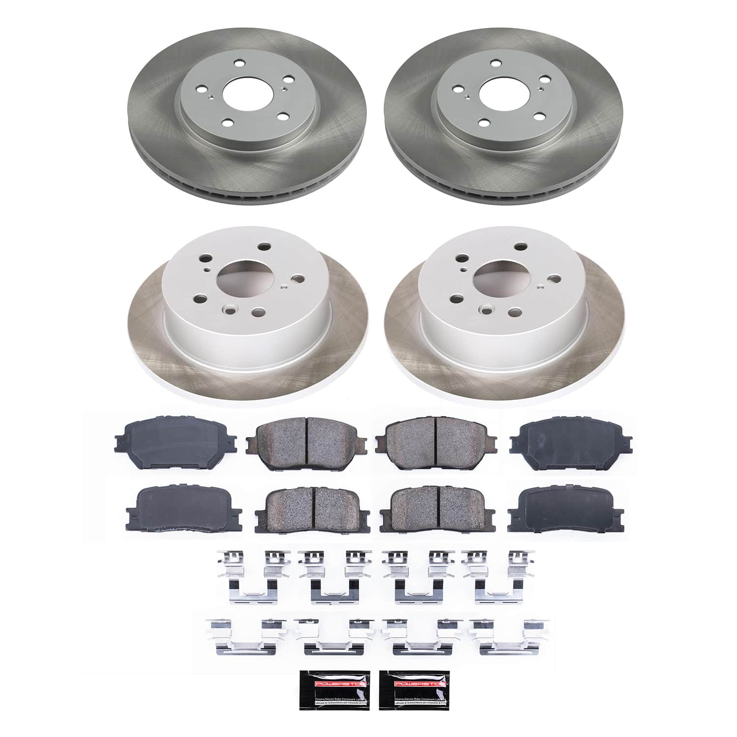 Power Stop SC2416 - Front And Rear Z17 Evolution Pad And Semi-Coated Rotor Kit vehicle fitment brake part