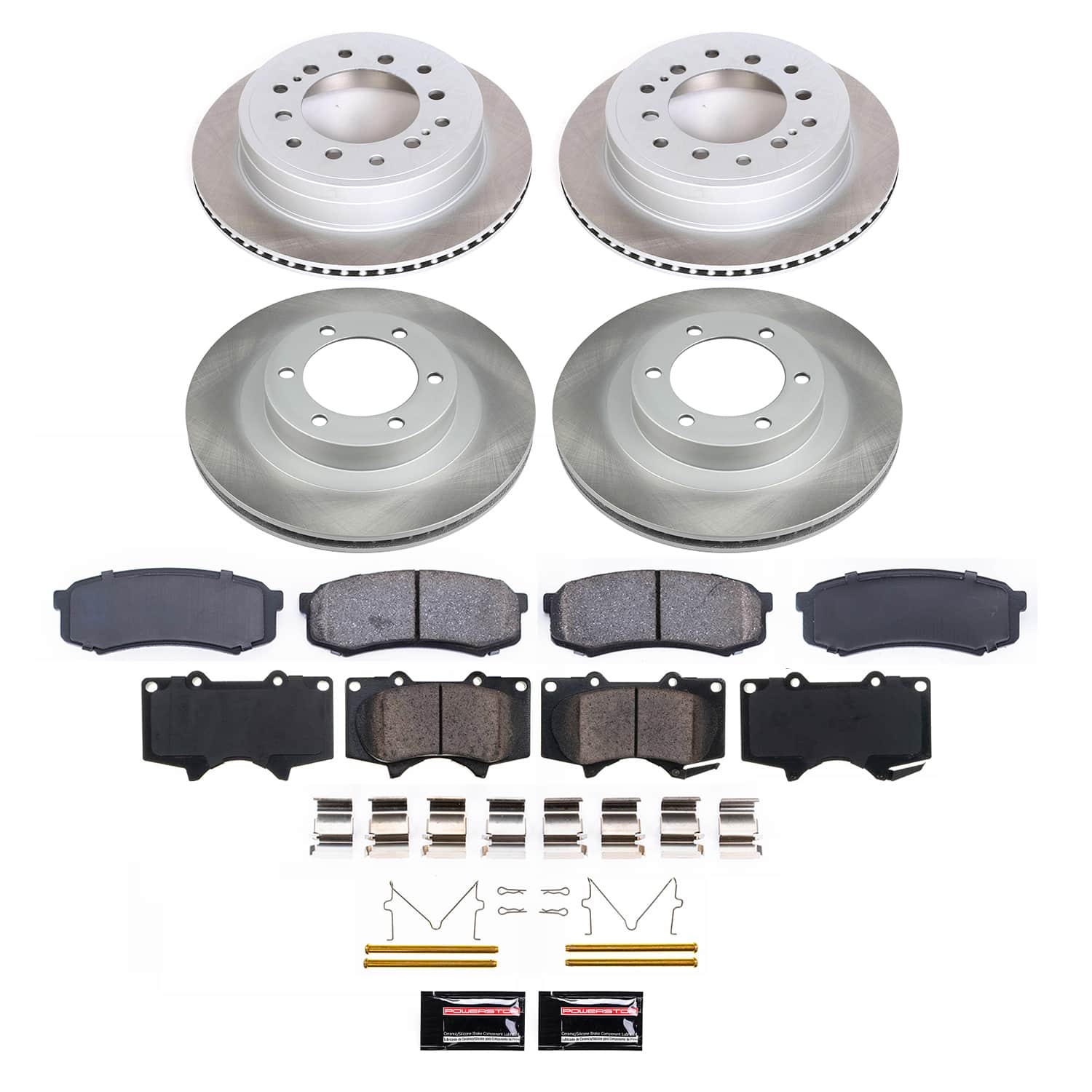Power Stop SC2422 - Front And Rear Z17 Evolution Pad And Semi-Coated Rotor Kit vehicle fitment brake part