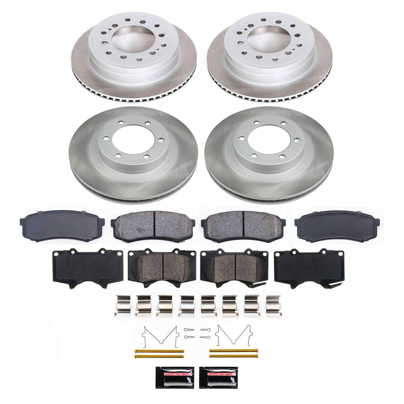 Power Stop SC2422 - Front And Rear Z17 Evolution Pad And Semi-Coated Rotor Kit vehicle fitment brake part
