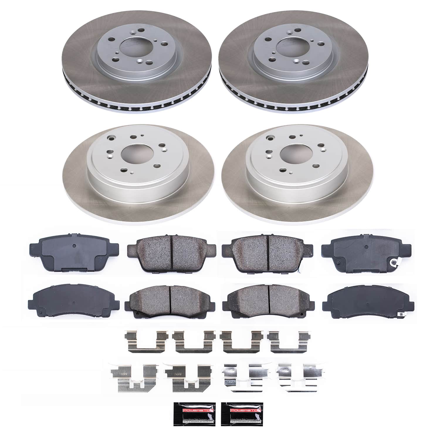 Power Stop SC2430 - Front And Rear Z17 Evolution Pad And Semi-Coated Rotor Kit vehicle fitment brake part