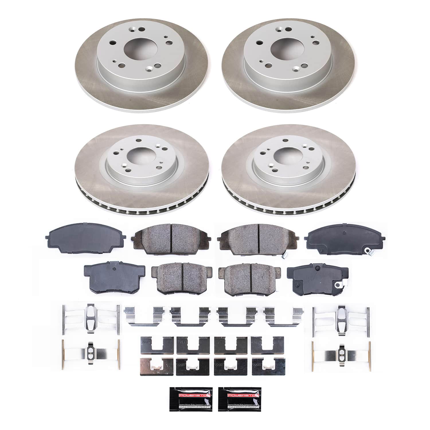 Power Stop SC2440 - Front And Rear Z17 Evolution Pad And Semi-Coated Rotor Kit vehicle fitment brake part