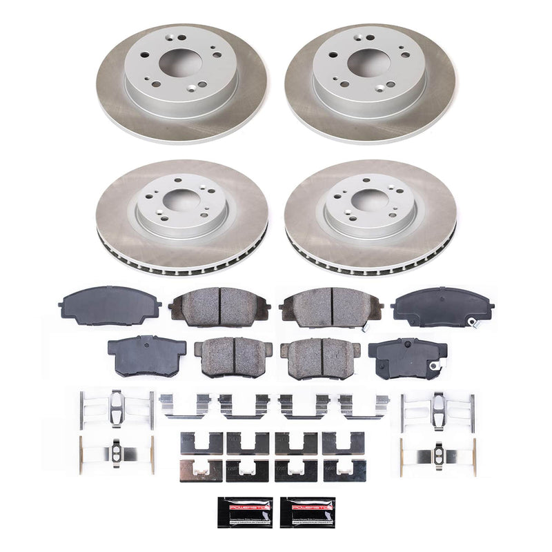 Power Stop SC2440 - Front And Rear Z17 Evolution Pad And Semi-Coated Rotor Kit vehicle fitment brake part