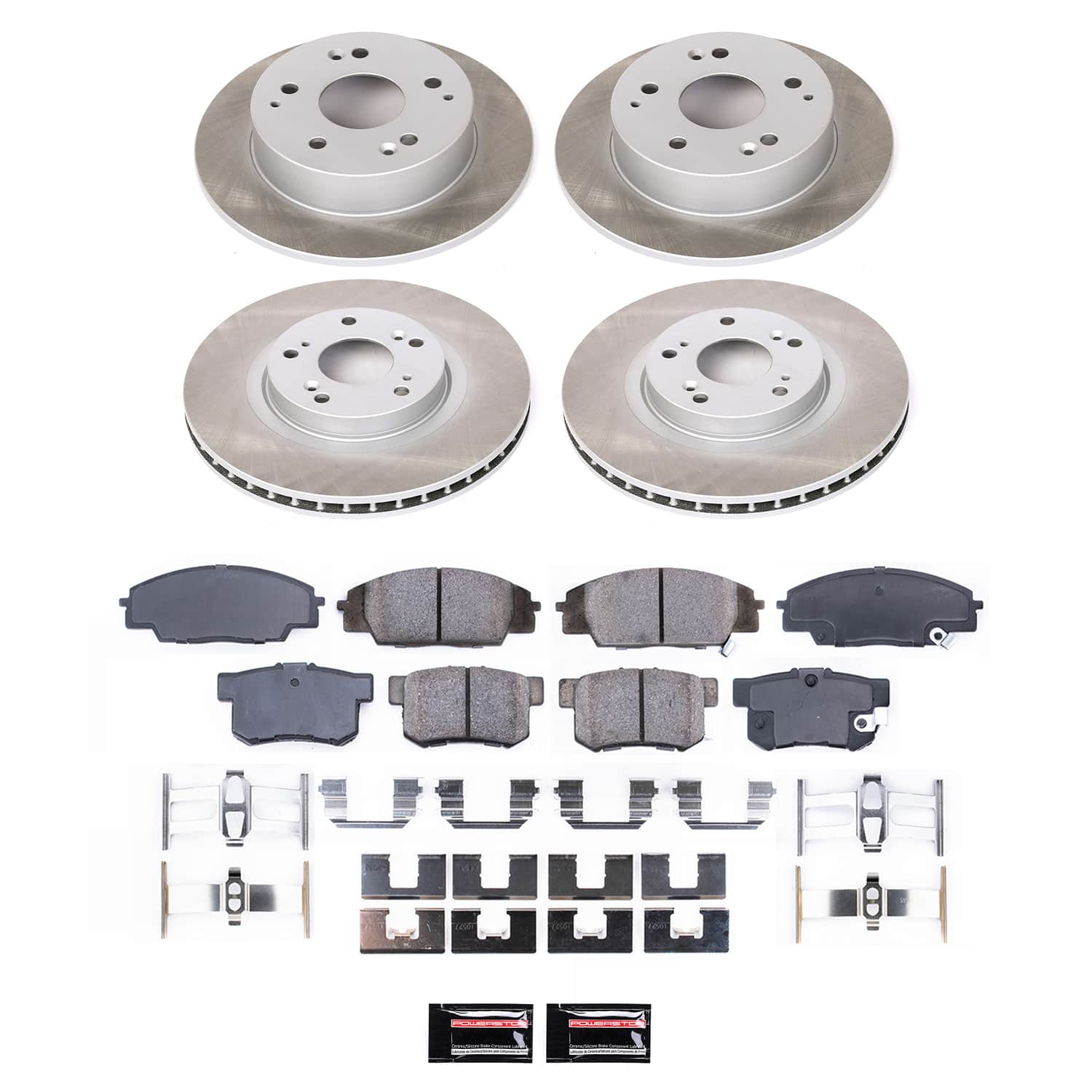 Power Stop SC2441 - Front And Rear Z17 Evolution Pad And Semi-Coated Rotor Kit vehicle fitment brake part