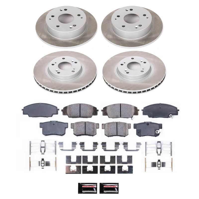 Power Stop SC2441 - Front And Rear Z17 Evolution Pad And Semi-Coated Rotor Kit vehicle fitment brake part