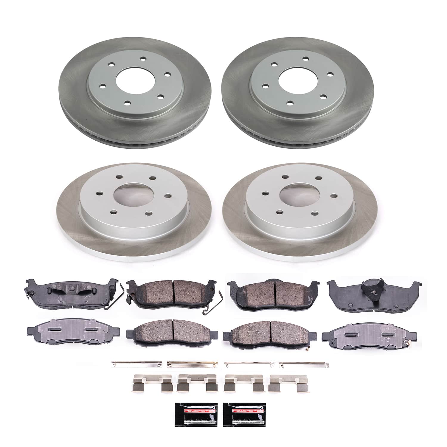 Power Stop SC2443 - Front And Rear Z17 Evolution Pad And Semi-Coated Rotor Kit vehicle fitment brake part