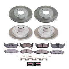 Power Stop SC2443 - Front And Rear Z17 Evolution Pad And Semi-Coated Rotor Kit vehicle fitment brake part