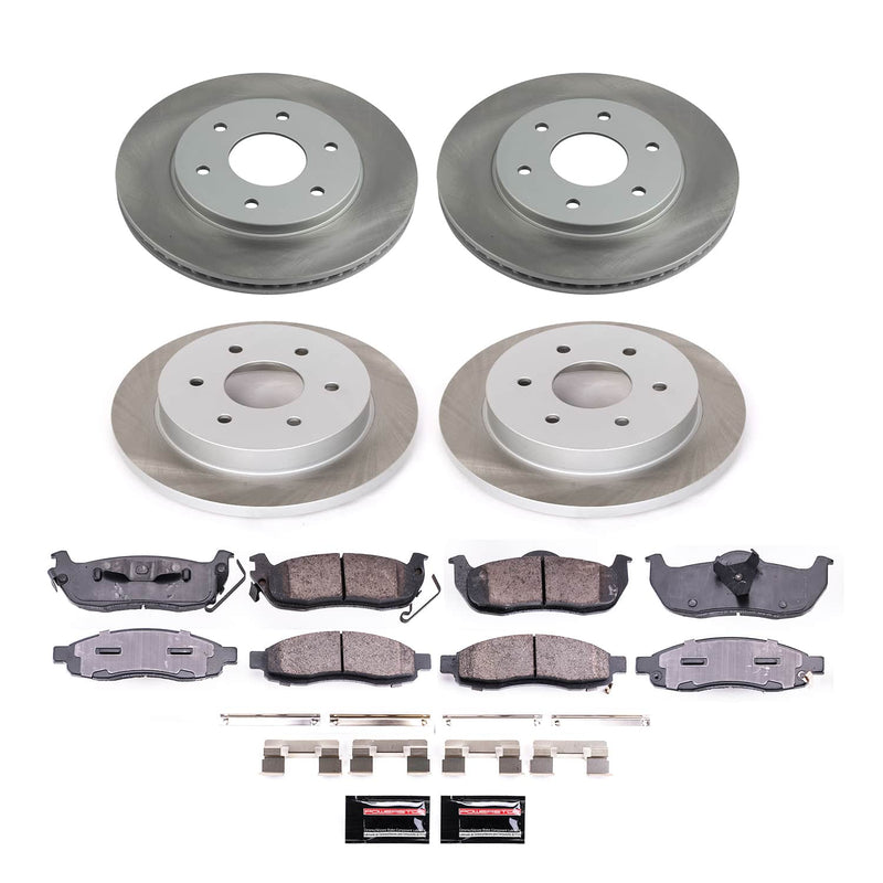 Power Stop SC2443 - Front And Rear Z17 Evolution Pad And Semi-Coated Rotor Kit vehicle fitment brake part