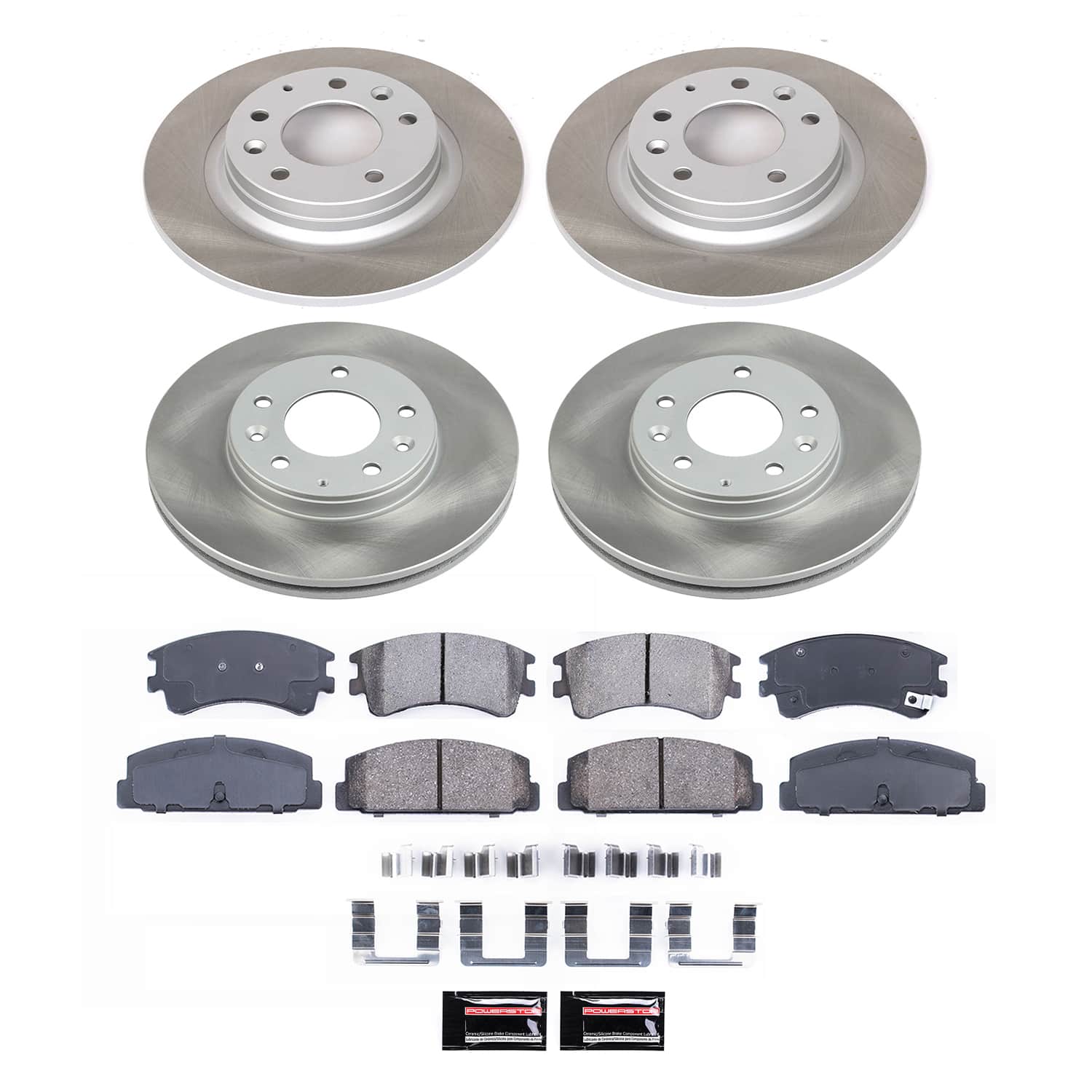 Power Stop SC2449 - Front And Rear Z17 Evolution Pad And Semi-Coated Rotor Kit vehicle fitment brake part