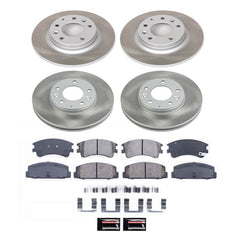 Power Stop SC2449 - Front And Rear Z17 Evolution Pad And Semi-Coated Rotor Kit vehicle fitment brake part