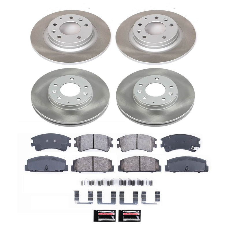 Power Stop SC2449 - Front And Rear Z17 Evolution Pad And Semi-Coated Rotor Kit vehicle fitment brake part