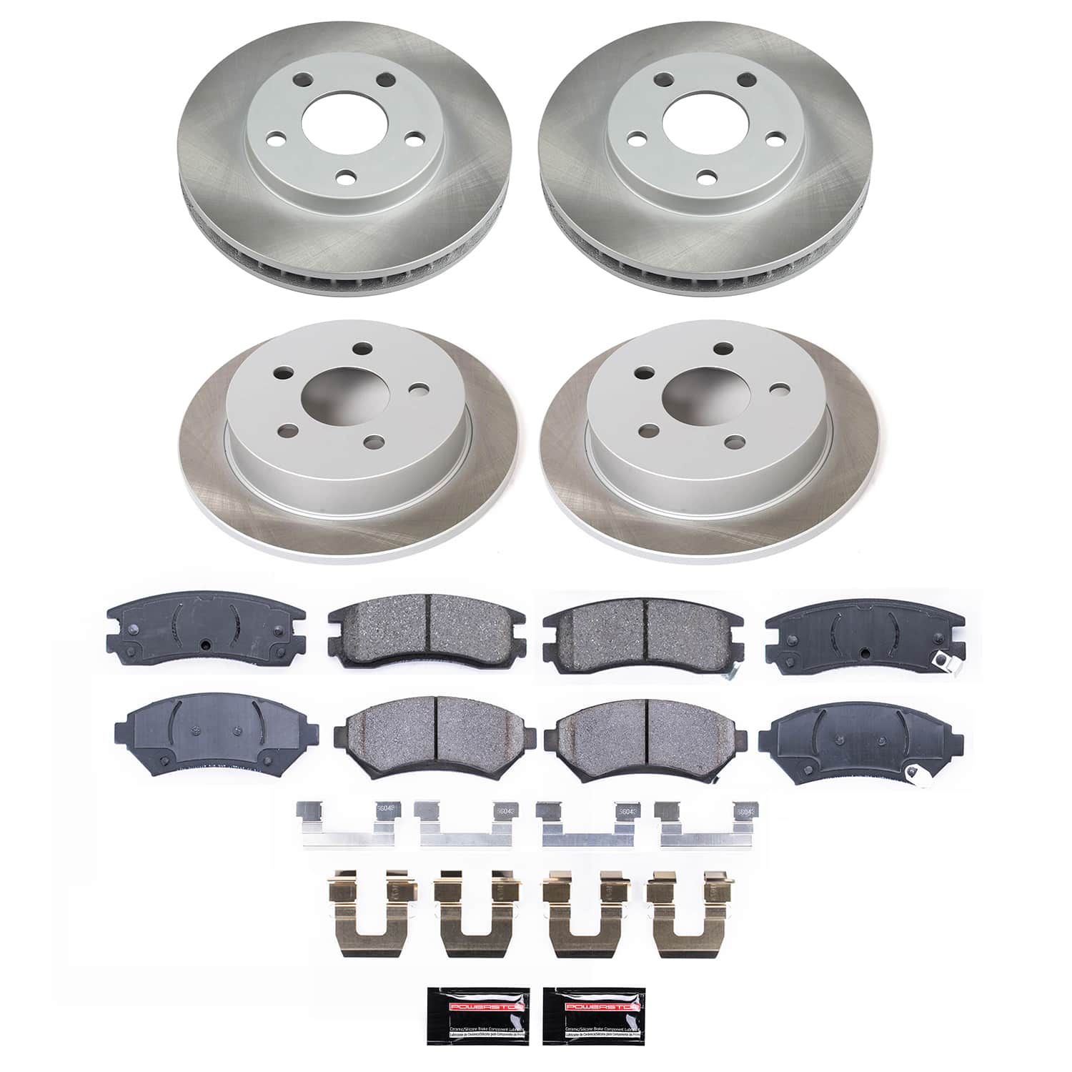 Power Stop SC2554 - Front And Rear Z17 Evolution Pad And Semi-Coated Rotor Kit vehicle fitment brake part