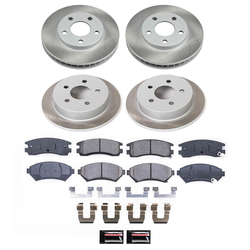 Power Stop SC2554 - Front And Rear Z17 Evolution Pad And Semi-Coated Rotor Kit vehicle fitment brake part