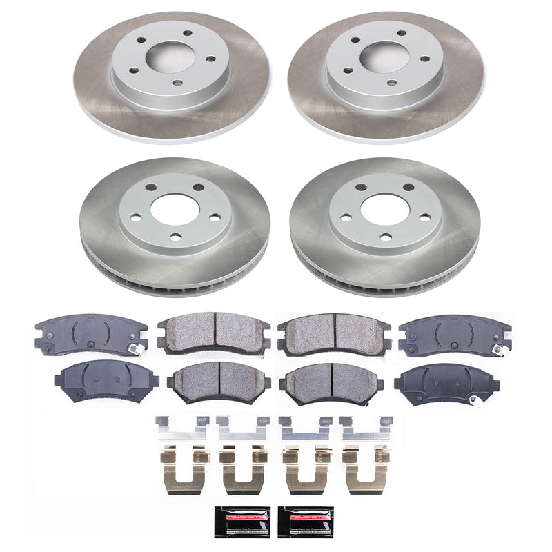 Power Stop SC2556 - Front And Rear Z17 Evolution Pad And Semi-Coated Rotor Kit vehicle fitment brake part