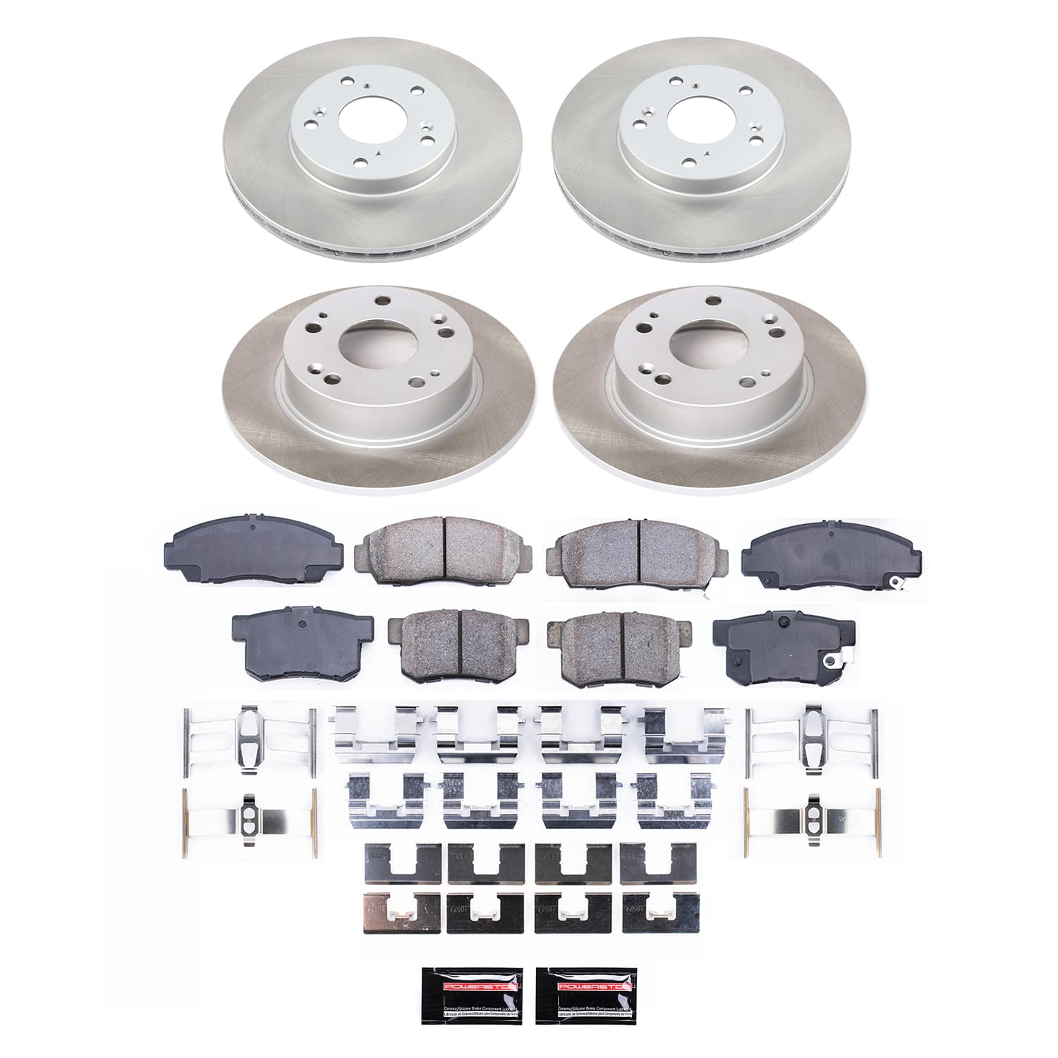 Power Stop SC2557 - Front And Rear Z17 Evolution Pad And Semi-Coated Rotor Kit vehicle fitment brake part