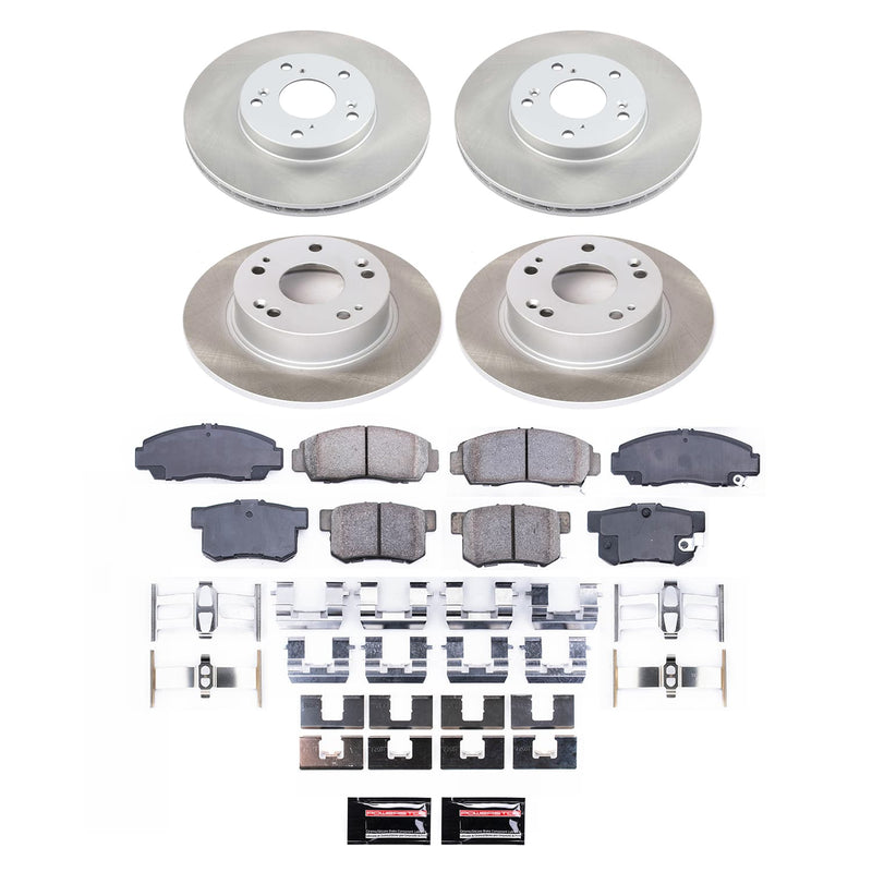 Power Stop SC2557 - Front And Rear Z17 Evolution Pad And Semi-Coated Rotor Kit vehicle fitment brake part