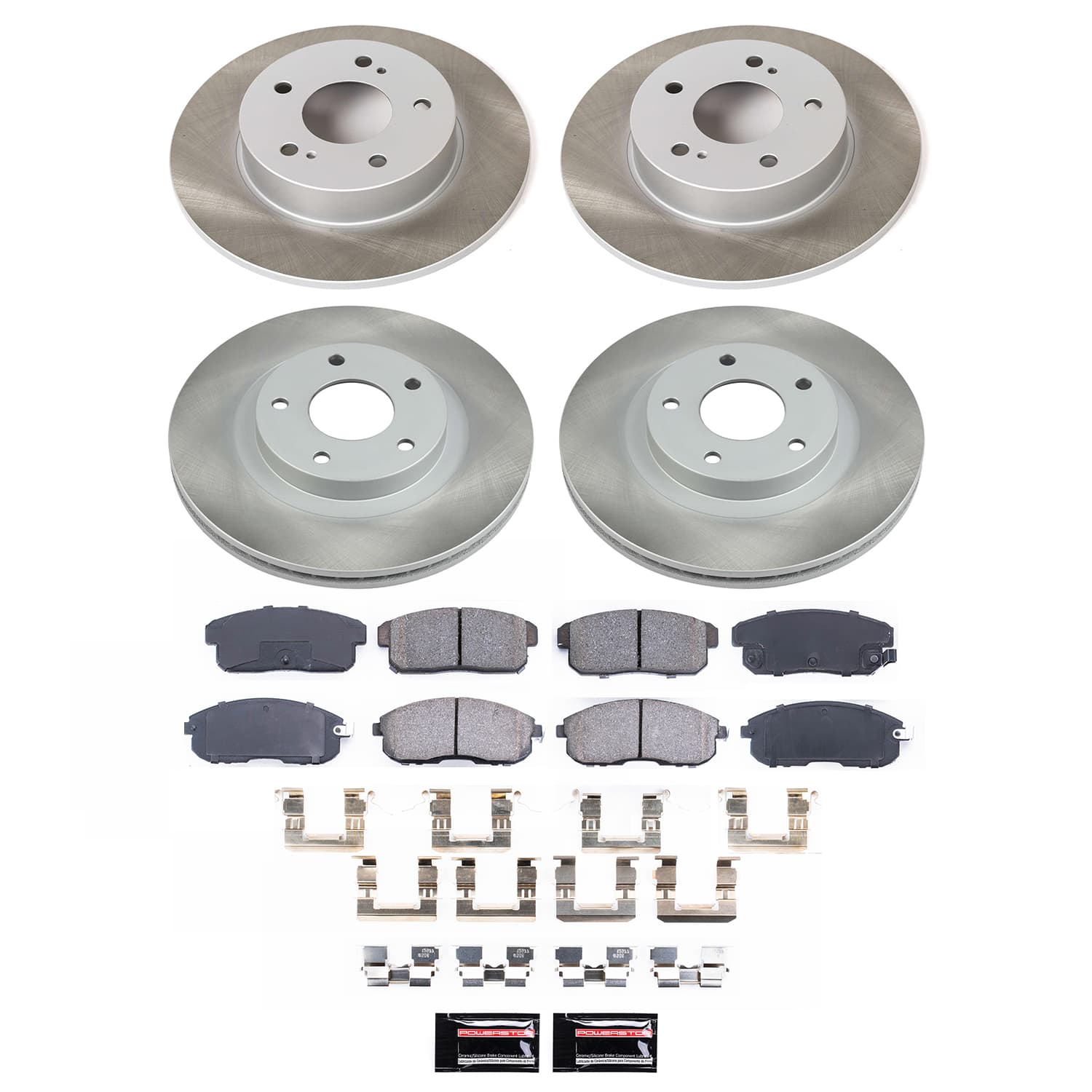 Power Stop SC2706 - Front And Rear Z17 Evolution Pad And Semi-Coated Rotor Kit vehicle fitment brake part