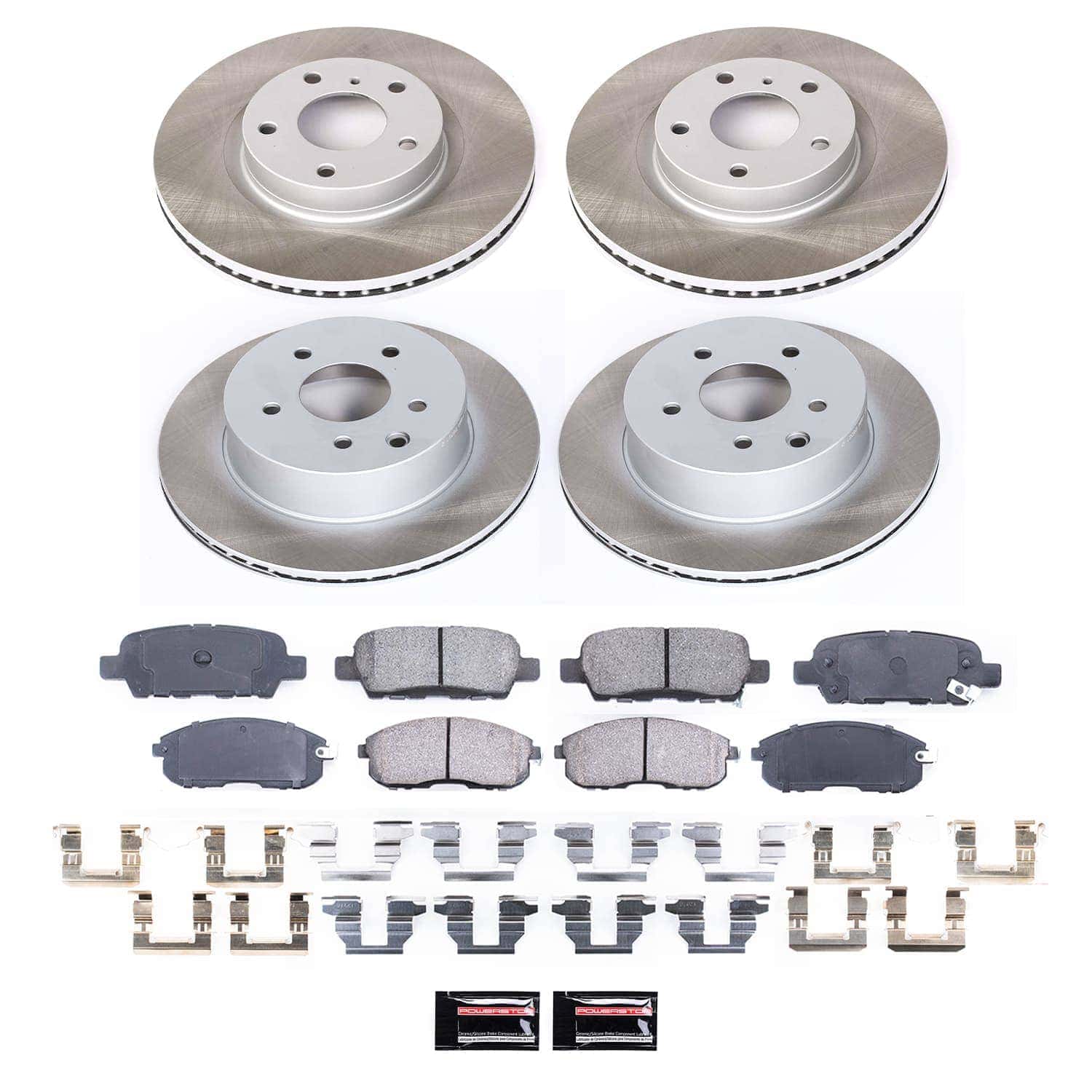 Power Stop SC2710 - Front And Rear Z17 Evolution Pad And Semi-Coated Rotor Kit vehicle fitment brake part
