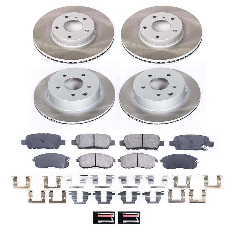 Power Stop SC2710 - Front And Rear Z17 Evolution Pad And Semi-Coated Rotor Kit vehicle fitment brake part