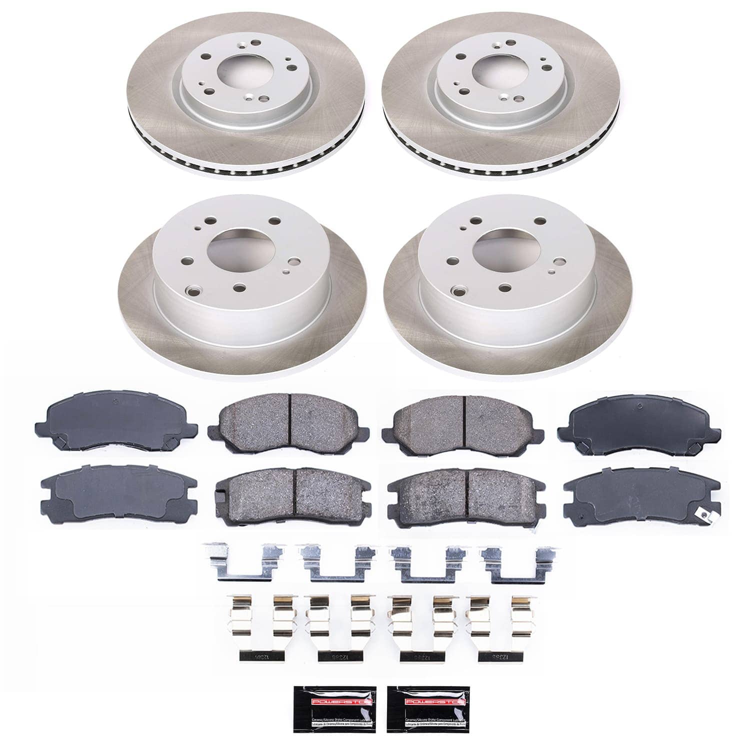 Power Stop SC2711 - Front And Rear Z17 Evolution Pad And Semi-Coated Rotor Kit vehicle fitment brake part