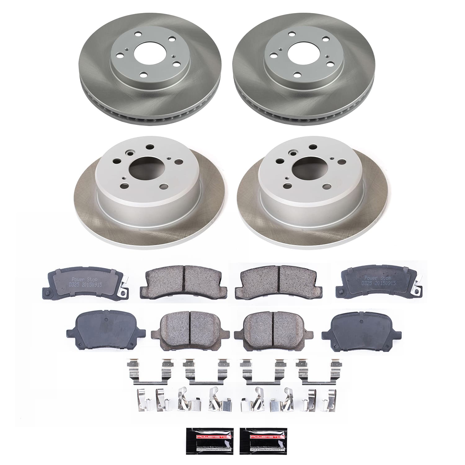 Power Stop SC2713 - Front And Rear Z17 Evolution Pad And Semi-Coated Rotor Kit vehicle fitment brake part