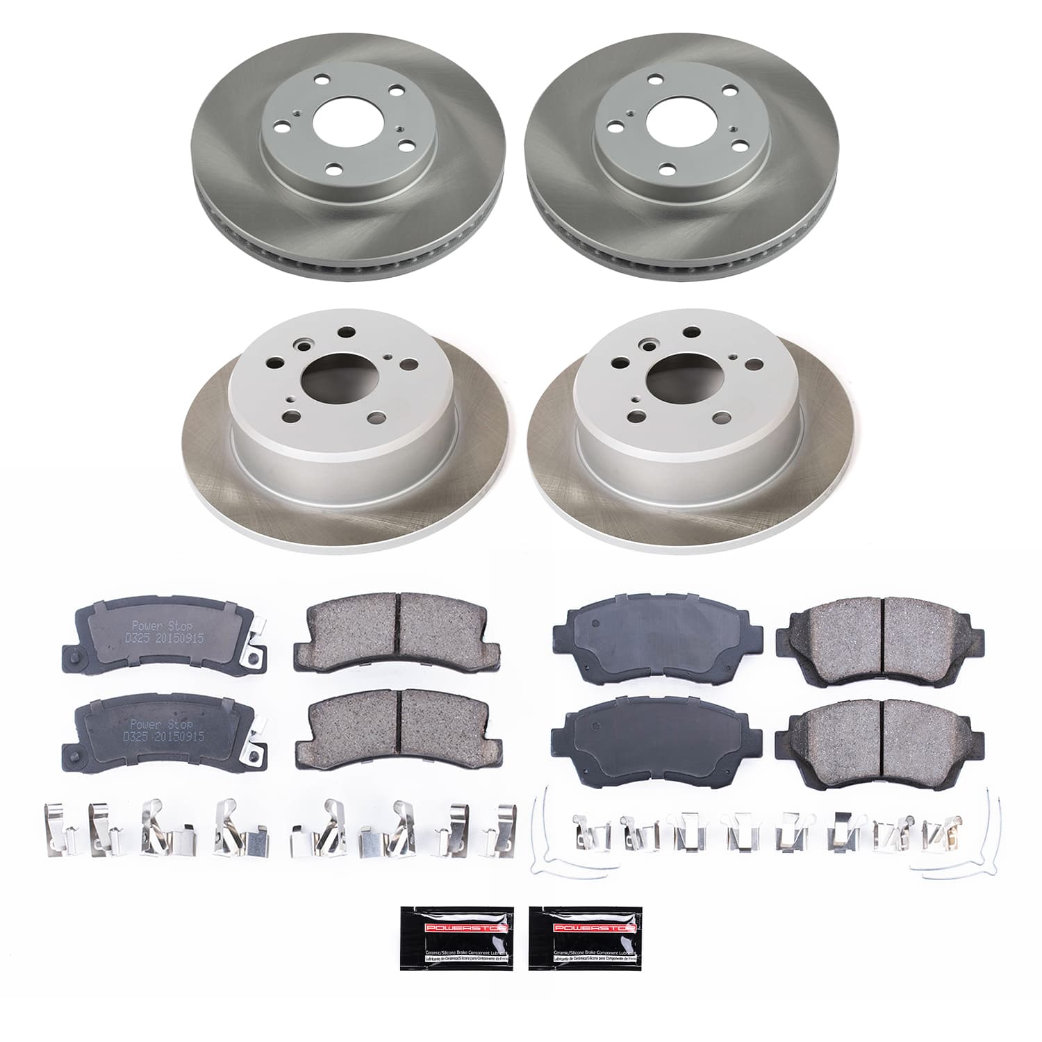Power Stop SC2714 - Front And Rear Z17 Evolution Pad And Semi-Coated Rotor Kit vehicle fitment brake part