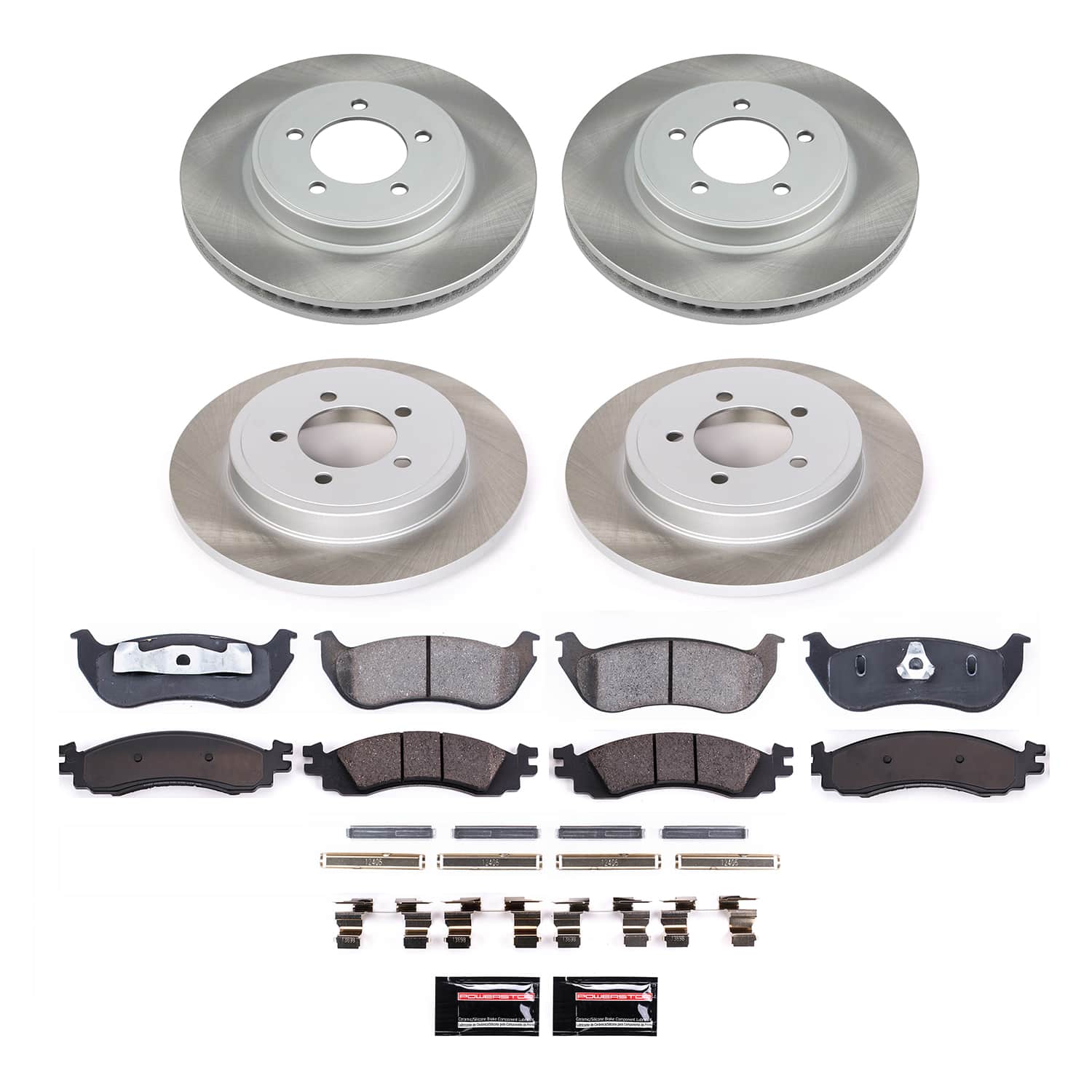Power Stop SC2721 - Front And Rear Z17 Evolution Pad And Semi-Coated Rotor Kit vehicle fitment brake part