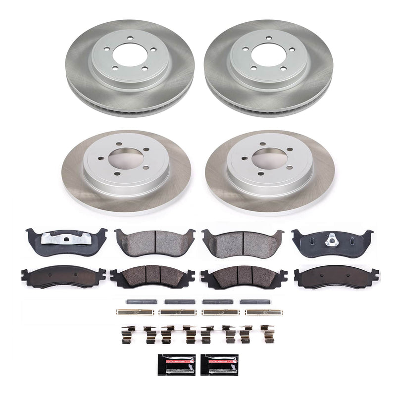 Power Stop SC2721 - Front And Rear Z17 Evolution Pad And Semi-Coated Rotor Kit vehicle fitment brake part