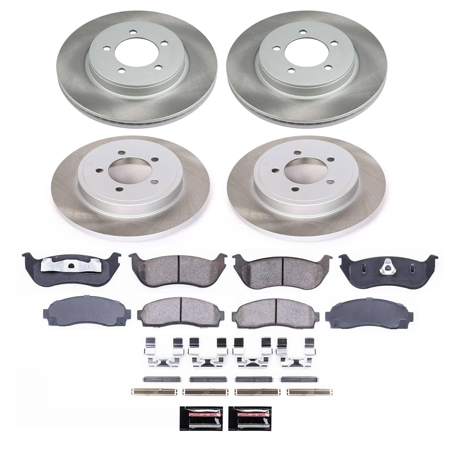 Power Stop SC2722 - Front And Rear Z17 Evolution Pad And Semi-Coated Rotor Kit vehicle fitment brake part