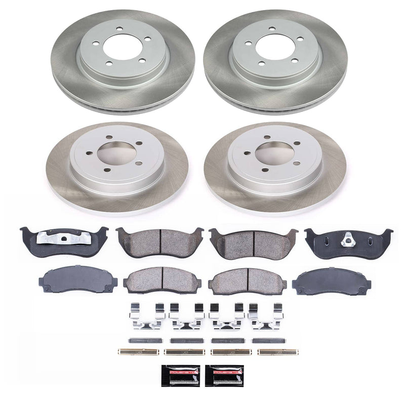 Power Stop SC2722 - Front And Rear Z17 Evolution Pad And Semi-Coated Rotor Kit vehicle fitment brake part