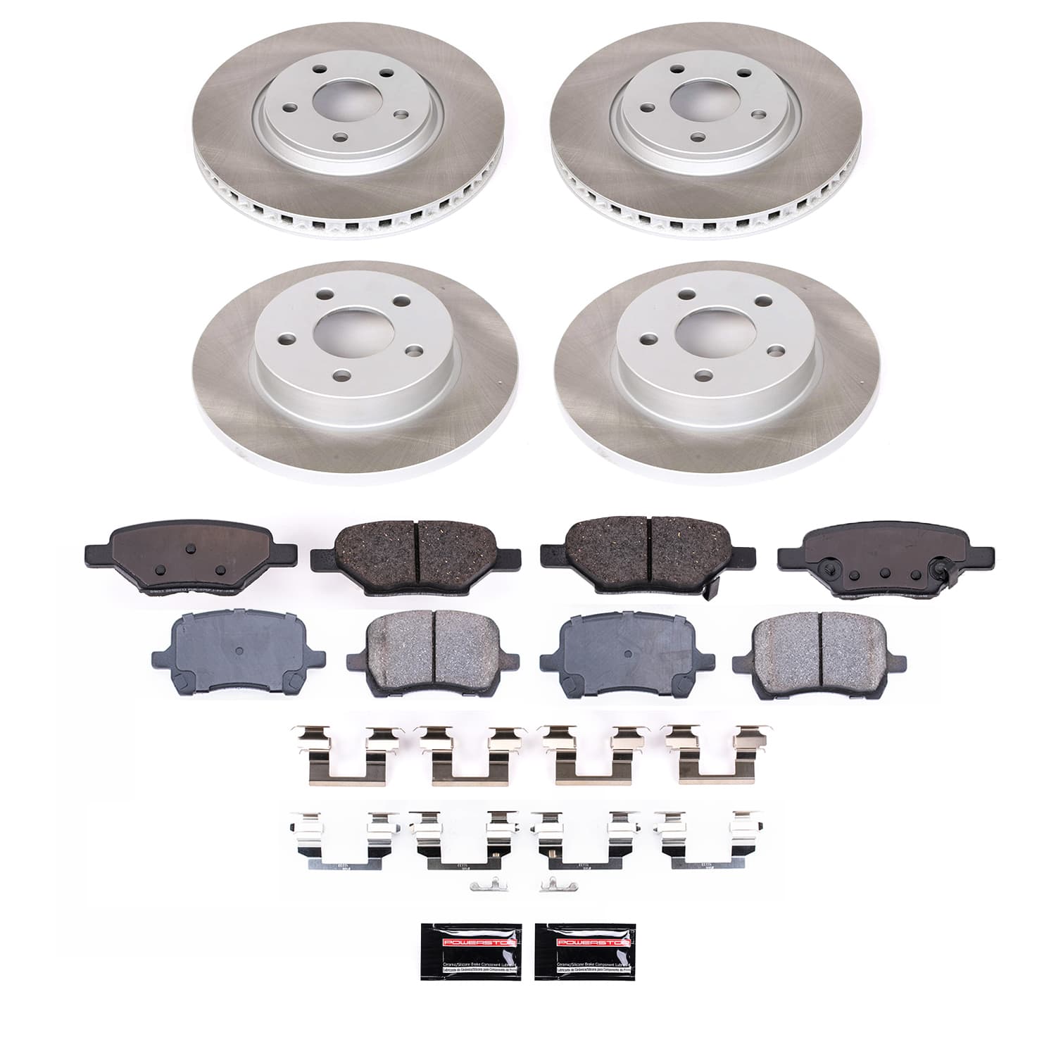 Power Stop SC2731 - Front And Rear Z17 Evolution Pad And Semi-Coated Rotor Kit vehicle fitment brake part