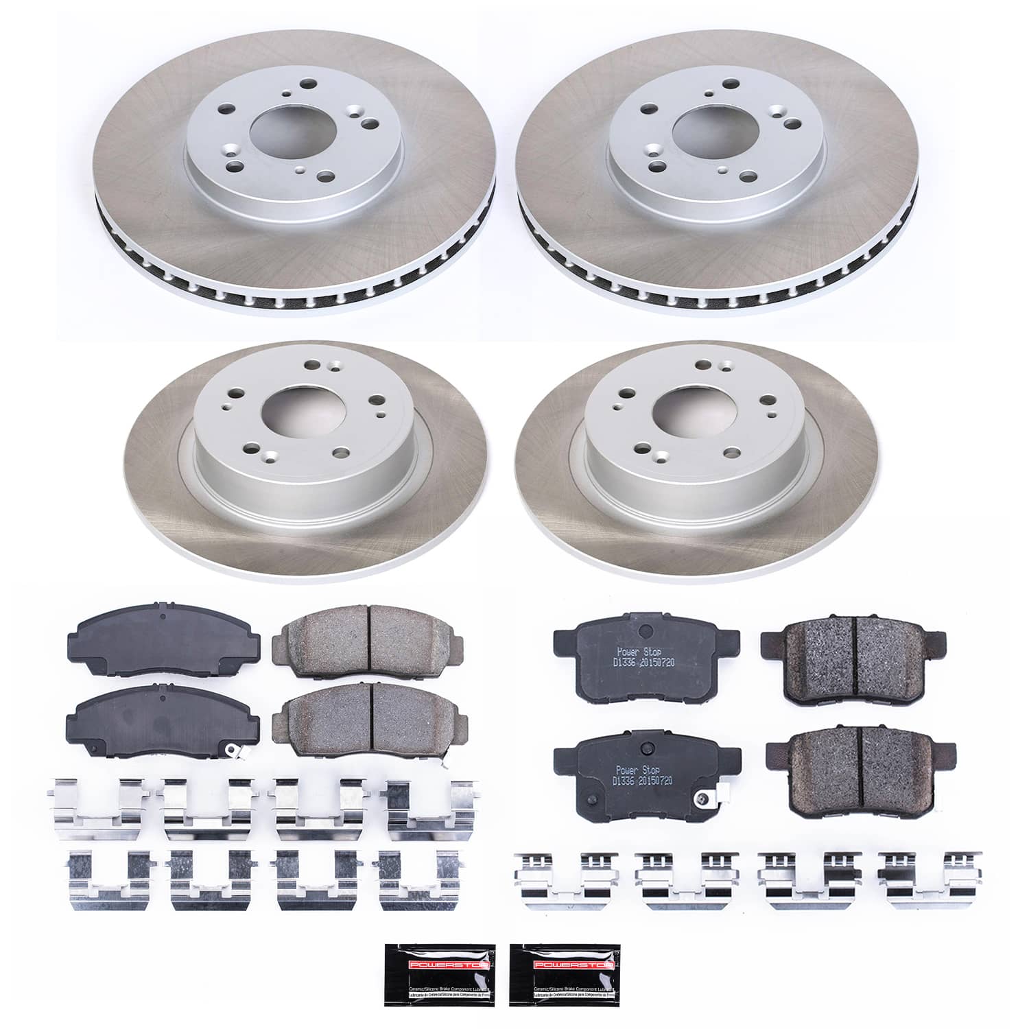 Power Stop SC2742 - Front And Rear Z17 Evolution Pad And Semi-Coated Rotor Kit vehicle fitment brake part