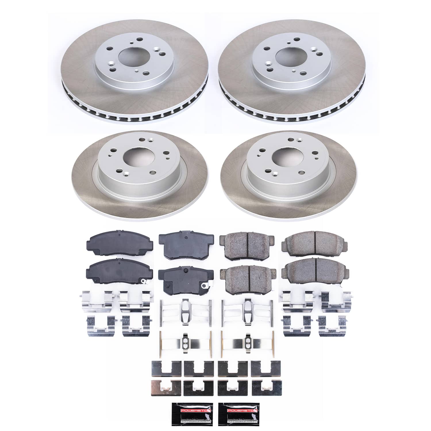 Power Stop SC2743 - Front And Rear Z17 Evolution Pad And Semi-Coated Rotor Kit vehicle fitment brake part