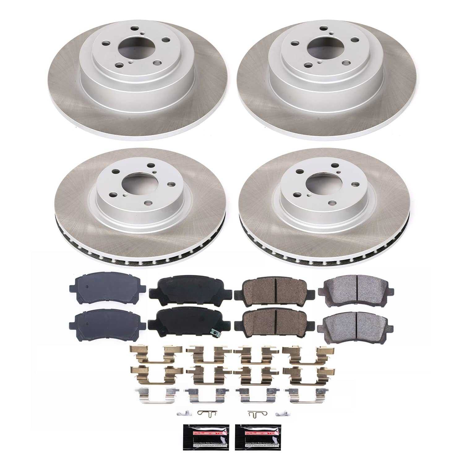 Power Stop SC2749 - Front And Rear Z17 Evolution Pad And Semi-Coated Rotor Kit vehicle fitment brake part